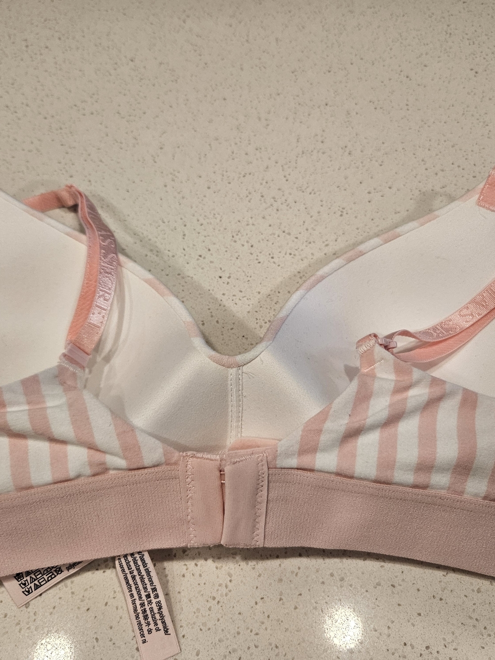 Victoria's Secret Pink & White Striped Lightly Padded Wireless Bra - Picture 4 of 11